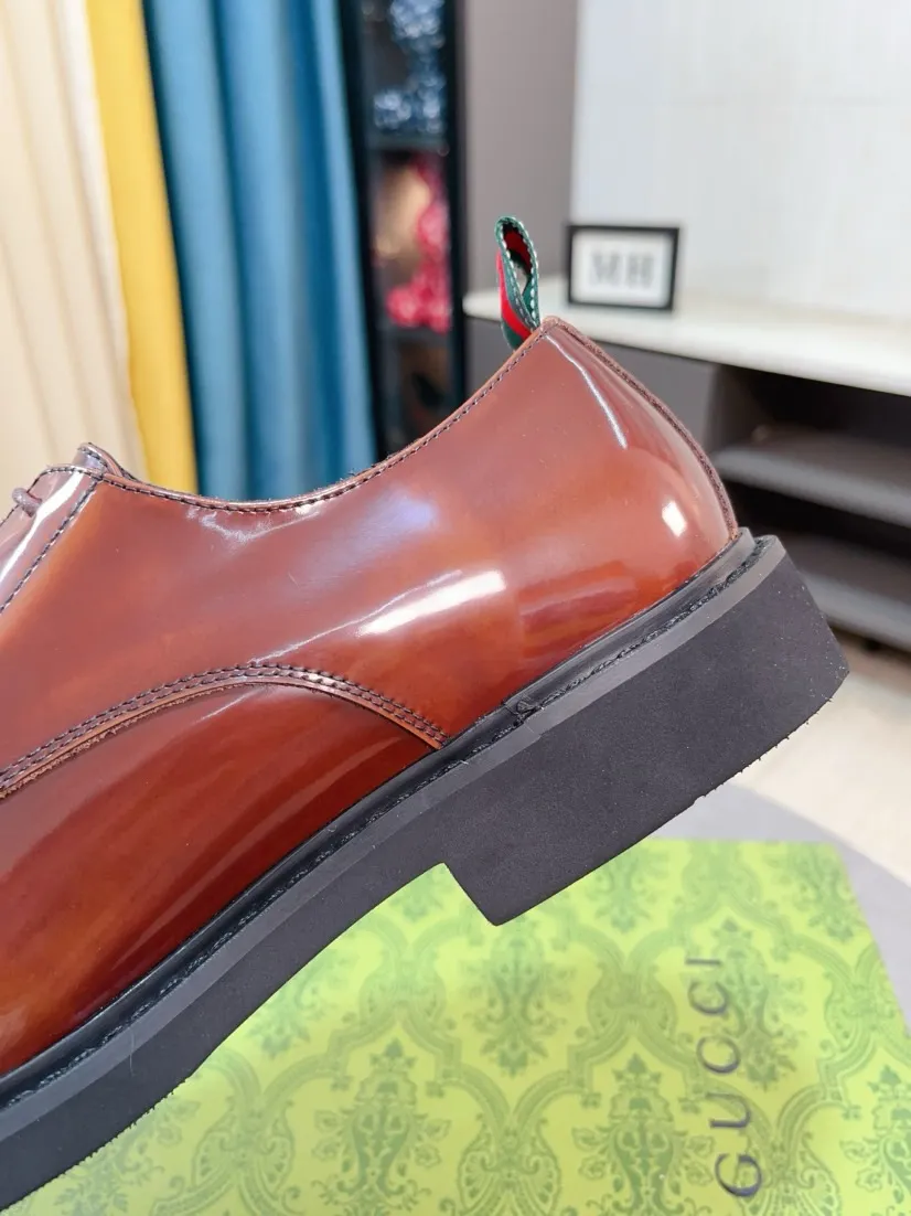 Men's men's shoes💰560🌹🌹Niuli [GUCCI] Formal men's leather shoes [strong][strong][strong] New model coming ~ original quality ☺The upper is imported from Italy with open edges, the leather is soft and delicate, and the wear-resistant and non-slip combination outsole is dignified and domineering, and the luxury charm is unobstructed! The natural and free nouveau riche leads the trend. Code number: 38-44